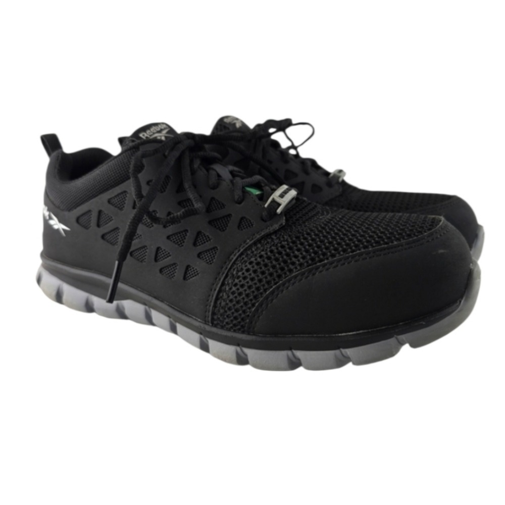 Reebok Men's Sublite Cushion Work Composite Toe Safety Shoes Black 8 - Picture 2 of 14